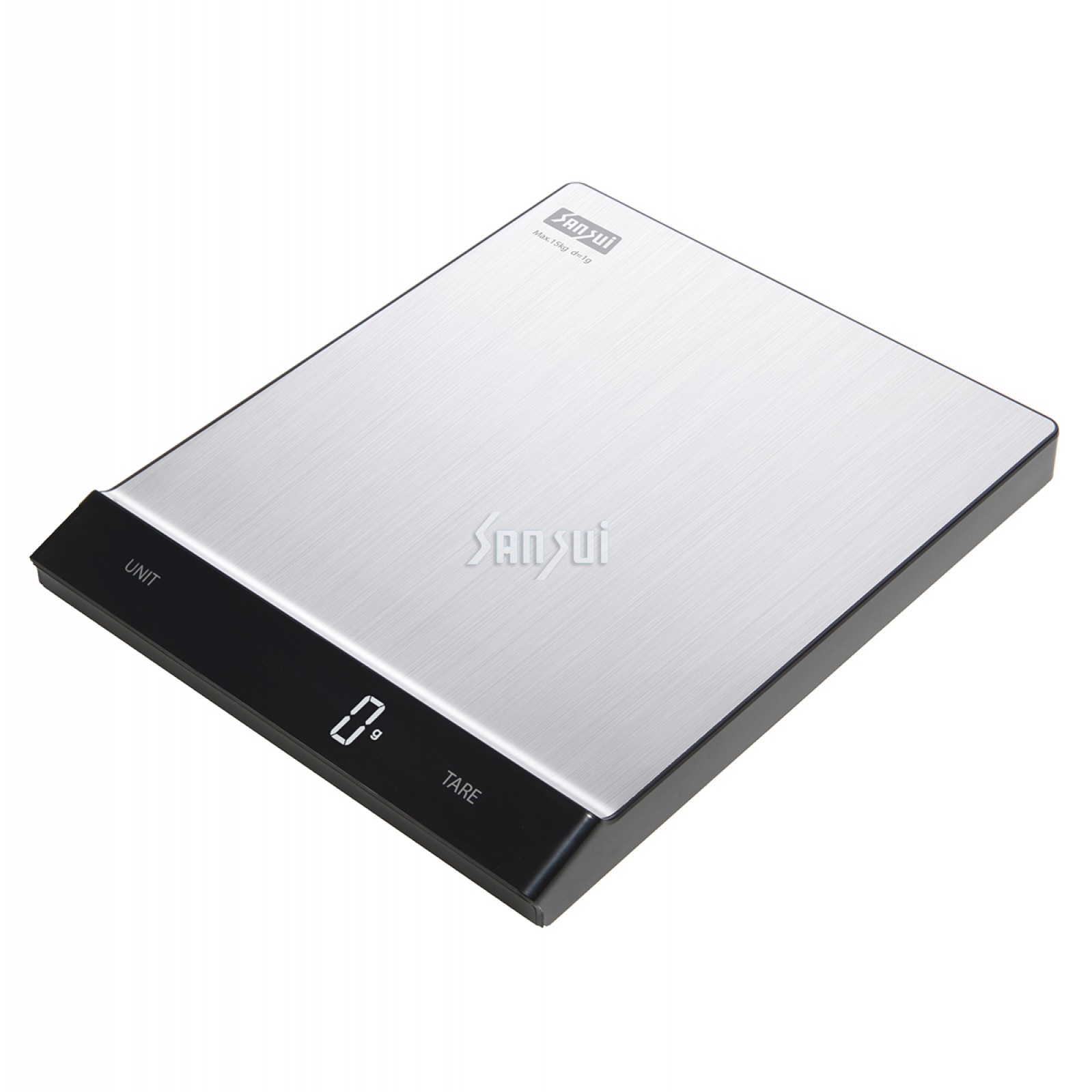 Digital Kitchen Scale with Stainless Steel Platform (White LED Display)